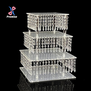 Soporte de postre multiusos acrílico Promise, exhibición de pasteles para recepciones de boda, fiestas de cumpleaños y decoración de mesa de restaurante - Product Image 1