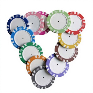 Jetons de poker personnalisés en <span class=keywords><strong>composite</strong></span> d'argile lourde Blank Crown avec noyau en fer, longs et courts, pour le Texas Hold'em - Product Image 5