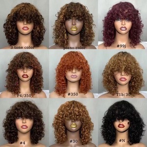 Sang Trọng 220 Gram Remy Brazil Trinh Nữ Nhân Tóc Giả Tóc Nhà Máy Phổ Biến Dài Siêu Đôi Vẽ Xoăn <span class=keywords><strong>Bob</strong></span> Với Ren Trong Suốt - Product Image 3