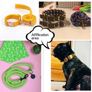 Top seller Alta Qualidade Pet <span class=keywords><strong>Dog</strong></span> Collar <span class=keywords><strong>Hardware</strong></span> De Metal Rose Gold Side Liberação Fivela E Tri-glide - Product Image 2