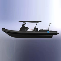 RHIB 800 caoutchouc hypalon luxe sport aluminium nervure bateau gonflable 8m avec moteur