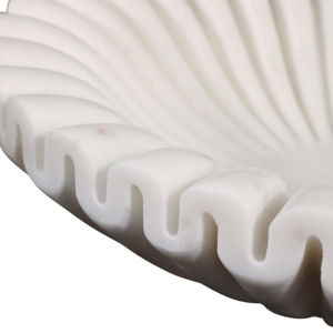 Ciotola decorativa in marmo scanalato per centrotavola da caffè, decorazione per la casa - Product Image 5