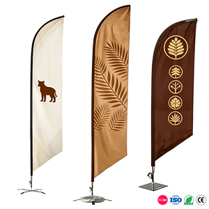 Custom Polyester Material Beach Flag Advertising Feather Flag Teardrop Banner Big Rectangle Flag for Advertising Road Show Event