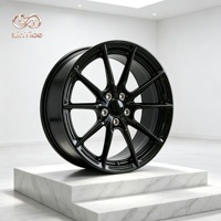 Jantes sport noires forgées de luxe 18 19 20 pouces 5x130 ET40 à rayons en V squelettisés 10 branches pour Porsche