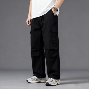 TKAN345 Pantalones rectos multibolsillo de invierno Pantalones cargo de material de algodón personalizados para hombres Pantalones cargo de diseño Logo Ropa DE TRABAJO Pantalones cargo - Product Image 3