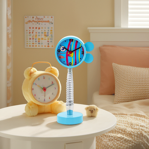 Creativo divertente analogico sveglia per bambini al quarzo in metallo alimentato a batteria per la camera da letto di apprendimento - Product Image 2