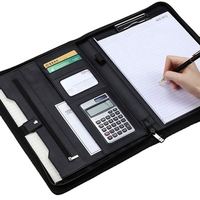 Portafolio Ejecutivo de Cuero PU A4 Personalizado con Impresión, Carpeta de 3 Anillos, Portadocumentos para Regalos Promocionales Corporativos al por Mayor