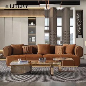 Premium Fabric Set Sofa Italian Design for Upscale Interiors Handcrafted Quality and Elegance