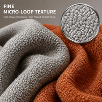 Tissu d'ameublement bouclé micro-bouclé fin 100 % polyester, tissu bouclé tricoté texturé lisse pour canapé modulaire et chaise de salle à manger