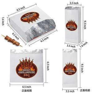 Bolsa de Papel con Revestimiento de Papel Aluminio para Sándwiches, Resistente a la Grasa, para Envasar Papas Fritas, Comida para Llevar, Hamburguesas y Aperitivos - Product Image 6