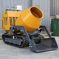 Mini-dumper chenillé à essence, malaxeur à ciment et béton, machine à mélanger le mortier, prix usine, haute efficacité
