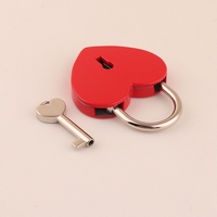 Cadenas en forme de coeur d'amour en métal intelligent de grande sécurité de couleur rouge pour la serrure de clé de bagage