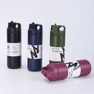 Bouteille d'eau sport en acier inoxydable 304 de 550 ml avec couvercle à bec verseur, gourde sport isotherme portable grande capacité - Product Image 1