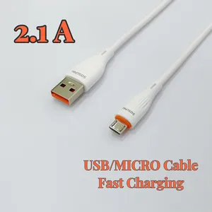 Cell Phone Silicone Data Cables 2.1A Fast Charging USB C Cable C Type Pure copper Data Cables