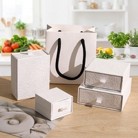 Boîte à bijoux de luxe haut de gamme personnalisable pour bagues, colliers, bracelets et boucles d'oreilles, avec couvercle et base, recyclable et personnalisable