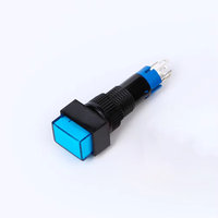 ELEWIND Interrupteur à bouton-poussoir momentané éclairé 8 mm (PB81J-11D/Y/12V) Max. Tension 230V CE pour protection IP40, 2A nominale