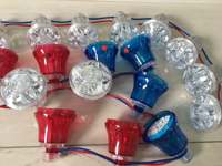 Cabochon à LED à point solide préprogrammé, corps de lampe en plastique IP65 E14 de couleur unique pour parcs à thème et champs de foire