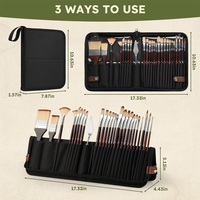 Kit de pinceaux pour peinture acrylique avec couteau à palette, pour débutants, gouache, huile, visage, 26 pièces
