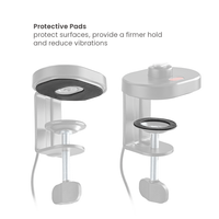 Support de microphone à bras articulé réglable mince avec éclairage RGB MDS16-1L pour studio, bureau, table, podcasting