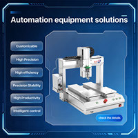 Machine de distribution de colle automatique de bureau à 4 axes, double plateforme, robot distributeur de colle époxy AB pour l'assemblage