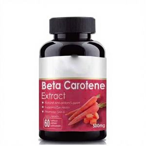 Capsules de bêta-carotène biologique pour l'amélioration de la vue chez l'adulte, dosage 500 mg/jour, 60 capsules/flacon - Product Image 1