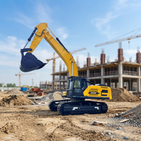 Excavatrice sur chenilles SE600H de 60 tonnes, fabrication chinoise, avec godet de 3,5 mètres cubes pour travaux miniers, de construction et de terrassement.