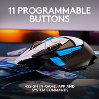 Ratón Inalámbrico para Juegos G502 Hero Light Speed 2.4 GHz Original, 16000dpi RGB 1000Hz, 11 Botones Programables, Ergonómico