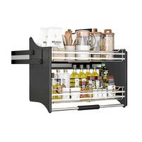 Novo Design de Produto: Cesto Deslizante de Aço Inoxidável para Armário de Cozinha - Organizador de Cozinha com Cesto Retrátil