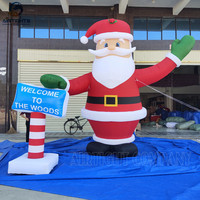 Ballon gonflable géant de Noël de 13 pieds de haut pour la décoration extérieure, Père Noël