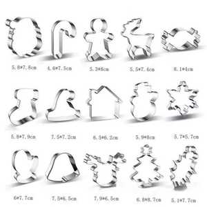 Noel kurabiye kalıbı paslanmaz çelik kesim şeker bisküvi kalıp pişirme araçları - Product Image 2