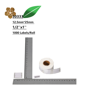 Rollo de etiquetas Adhesivo en blanco Papel térmico directo US Dymo Compatible 30333 Etiqueta de precio Etiqueta de código de barras 12,5mm * 25mm 1/2x1 ''1000 uds/rollo - Product Image 4