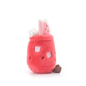 Peluche a Forma di Succo di Anguria da 17cm, Simpatico Giocattolo Imbottito a Forma di Bevanda per Animali Domestici - Product Image 2
