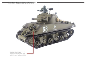 2.4G télécommande multi-fréquence US M4A3 <span class=keywords><strong>Sherman</strong></span> <span class=keywords><strong>1</strong></span>/<span class=keywords><strong>16</strong></span> réservoir télécommandé RC Simulation tir réservoir militaire - Product Image 3
