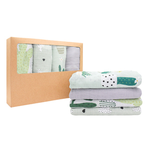 Tùy Chỉnh In Thiết Lập Của 3 Cổ Điển Hoa Đồng Bằng Bông Gạc An Toàn 100% Chất Lượng Cao Multilayer Voi Bé Chăn - Product Image 5