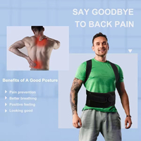 Orthèse médicale ajustable en néoprène/nylon, correcteur de posture, soutien dorsal