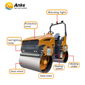 Vente directe usine – Mini-compacteur routier à tambour unique de 1 tonne avec force d'excitation de 70 KN pour la construction de routes rurales - Product Image 2