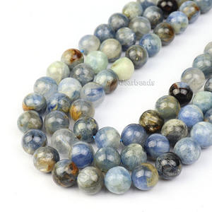 Perles de <span class=keywords><strong>pierre</strong></span> <span class=keywords><strong>semi</strong></span>-précieuse en kyanite bleue naturelle et bon marché, brins de perles pour la fabrication de bijoux DIY, 6 mm, 7 mm, 8 mm, longueur 38 cm, 15 pouces - Product Image 2