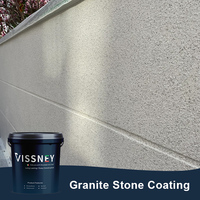 Revêtement en spray liquide Vissney Premium French Marbre pour murs extérieurs, finition pierre granit haute brillance