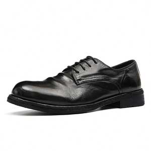 Chaussures en cuir véritable pour homme, faites à la main, de haute qualité, à lacets, élégantes, respirantes, antidérapantes, légères, ASTON M.JAZZ - Product Image 3