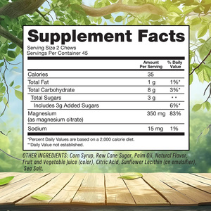 Gummies de citrate de magnésium à marque privée : favorisent la santé des nerfs et des os, supplément de magnésium saveur fruits rouges mélangés - Product Image 2