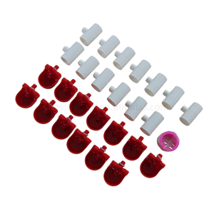 Nouveau Kit d'abreuvement automatique pour volailles à 13 stations, avec tétine croisée, coupelle, raccord en PVC, filetage et ruban adhésif, pour l'alimentation en eau des poulets, canards, lapins, cailles en élevage - Product Image 5