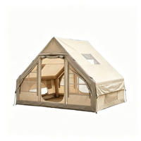 Tente gonflable automatique transfrontalière pour l'extérieur, auvent pare-soleil, équipement de camping familial, installation rapide sans montage, cabine quatre personnes