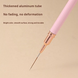 Stylo de dessin pour nail art en gros avec logo personnalisé, ligne spéciale, prix usine bas, pinceaux en métal et nylon, manche métallique - Product Image 5