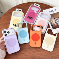 Étui de chargement sans fil magnétique en silicone avec film de protection pour objectif d'appareil photo, coque de téléphone pour iPhone 15 16 17 18 Pro Max, nouvelle coque en silicone