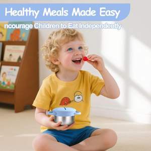 Gobelet à collation multifonctionnel en acier inoxydable pour tout-petits avec couvercle en silicone anti-fuite et couvercle, récipient à collation pour enfants - Product Image 4