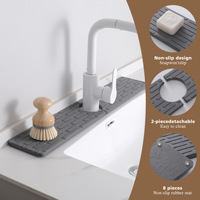 Tapis absorbant l'eau en diatomite pour robinet, séchage rapide, protection anti-éclaboussures pour évier, tapis de séchage antidérapant en terre de diatomée pour robinet de cuisine