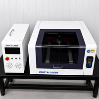 Machine de découpe laser à fibre de précision à contrôle facile XT-4040 CNC AI pour la découpe de plaques signalétiques métalliques/litaines et de petites pièces