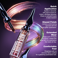 Gewichtloser Flüssiger Holographischer Lidschatten mit Eigenem Logo Hochpigmentierter Flüssiger Lidschatten Langanhaltender Glitzer-Glanz Flüssiger Lidschatten