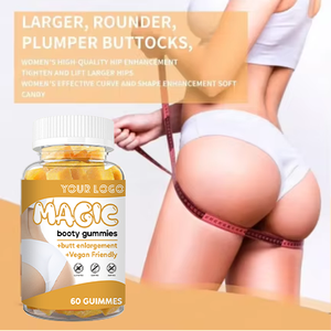 Venta al por mayor flexible de fábrica Vegan Magic Booty Gummies Butts Ampliación Cadera y Butt Buttock Gummies Maca Suplementos - Product Image 5