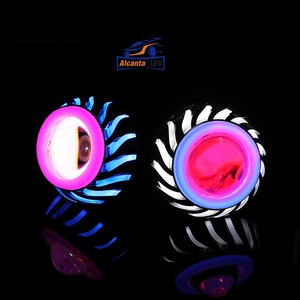 30W LED Angel Eyes Mini Proyector Faro Alto/Bajo Haz Demon Eyes DRL Lámpara Coche/<span class=keywords><strong>Moto</strong></span> Lámpara <span class=keywords><strong>de</strong></span> cabeza Retrofit 12V - Product Image 4